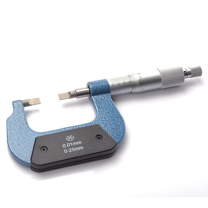 Northwest Qinghai Qingliang blade blade flat-head thin sheet micrometer outer diameter slit groove caliper measurement 0.4 0.7mm thickness 201-21-000/0-25mm Type A