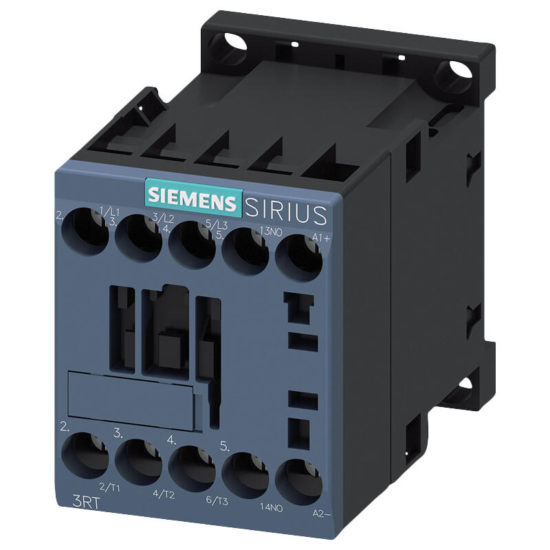 Siemens contactor 380VAC50/60HZ 3kW 400V auxiliary contact: 1 normally open contact, 3-pole specification S00 screw terminal; 3RT60151AQ01