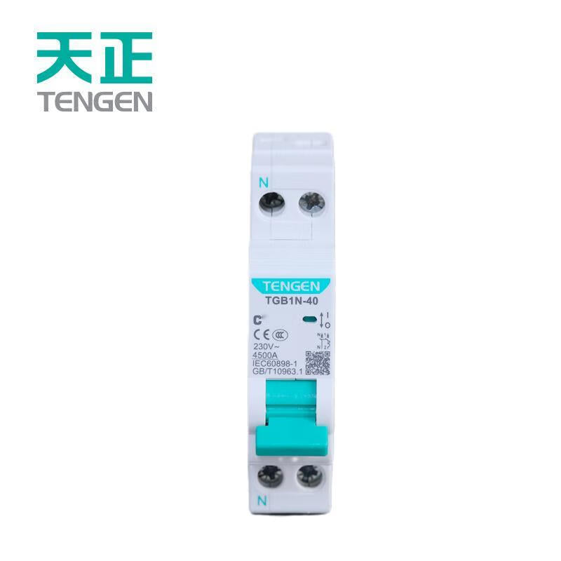 Tianzheng Electric TENGEN air switch TGB1N-40 1P+N C25 4.5KA small circuit breaker small air switch 335012800553