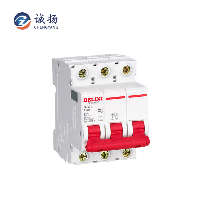 CHENGYANG CY-3JDX construction site three-level electrical box accessories DZ47X three-phase four-pole 25A