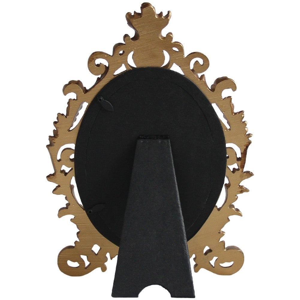 Oval Photo Frame Vintage European Style Distressed Finish Wall Mountable