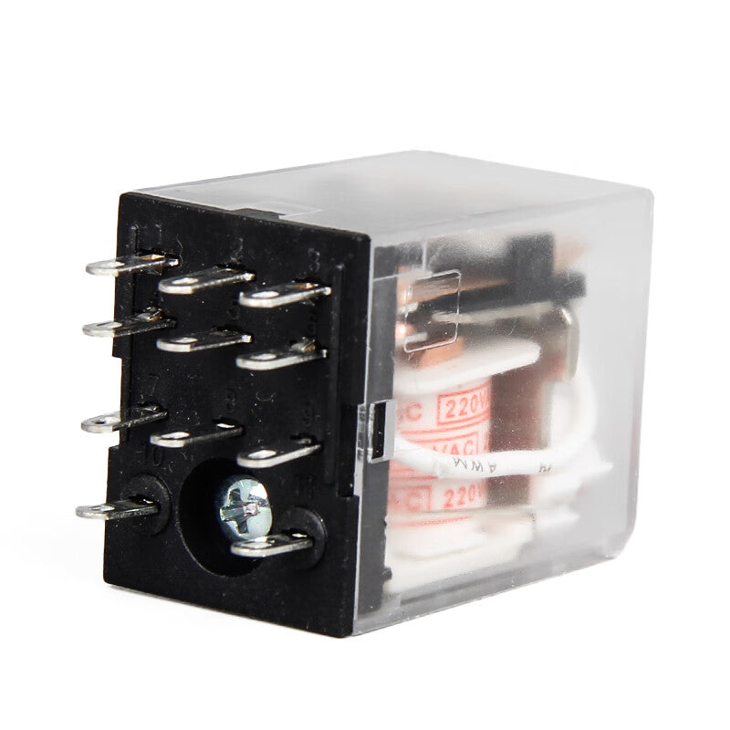 PEOTR HH53P intermediate relay small electromagnetic relay with light 11-pin silver contact AC220V 1 piece