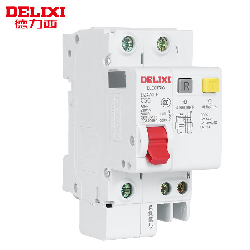 DELIXI ELECTRIC DZ47SLE-63-1P+N-C50-30mA small leakage protection circuit breaker leakage protection air switch