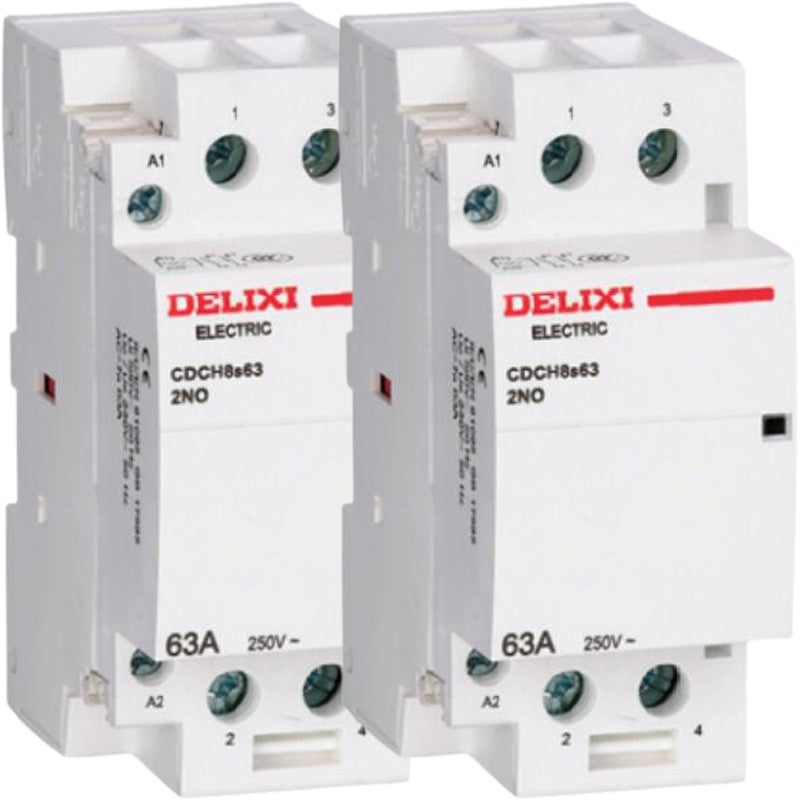 DELIXI ELECTRIC CDCH8s63 63A Contactor 2P 2NO 220-240V
