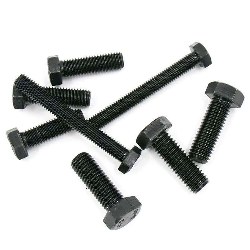 Bingyu BY-375 Grade 8.8 Blackened (Quenched) External Hex Bolts, GB5783 Full Thread M8 8*60 (50 pieces)