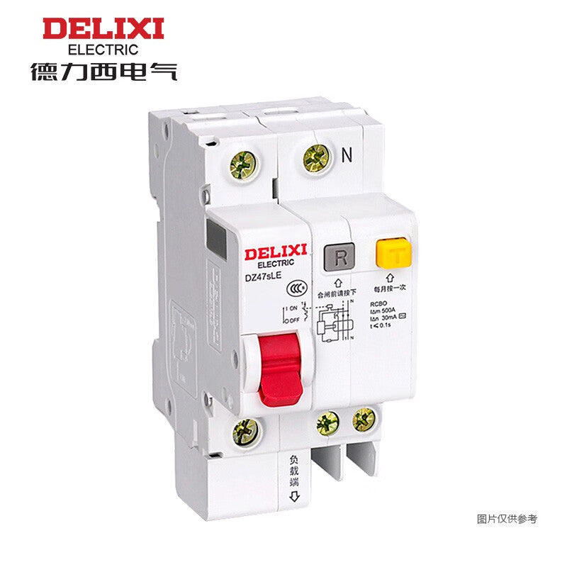 Delixi DZ47sLE 1P+NC 63A 6KA 100mA ELE AC 230VAC DZ47SLEN1C63R100 miniature circuit breaker with leakage protection