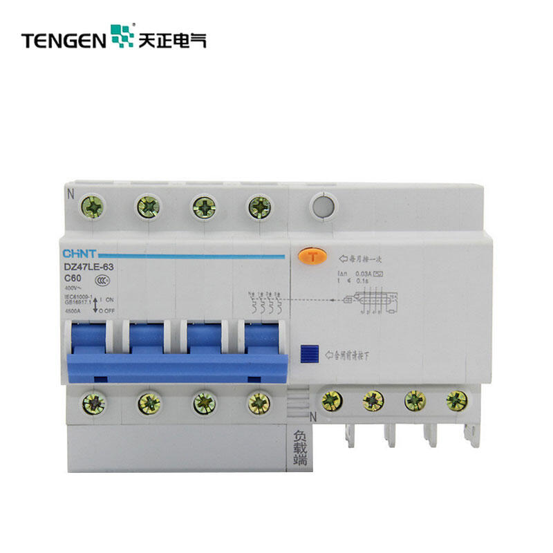 Tianzheng DZ47LE-63 4P C50 30mA Miniature Circuit Breaker
