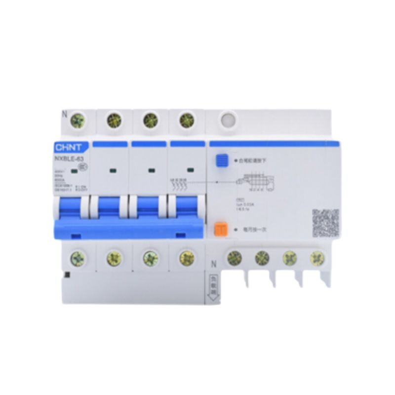 Chint NXBLE-63 4P D63 Circuit Breaker with Leakage Protection