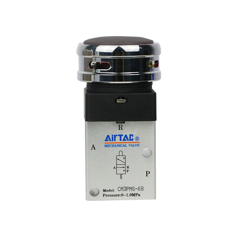 AirTAC Mushroom head push button manual valve (with protective cover) (1/4); CM3PMS08B