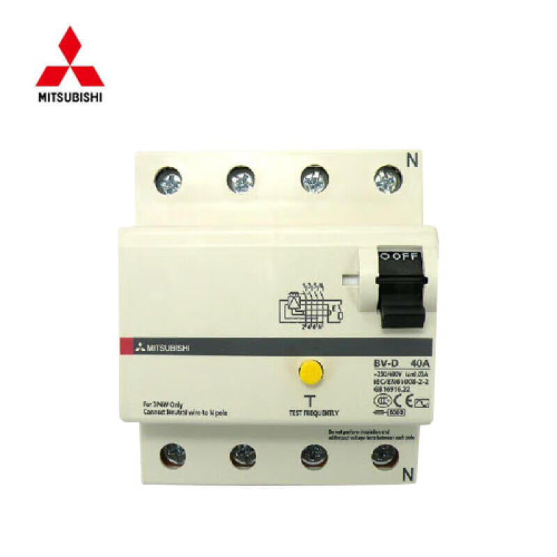 Mitsubishi Electric Miniature Circuit Breaker 63A 4P 30mA