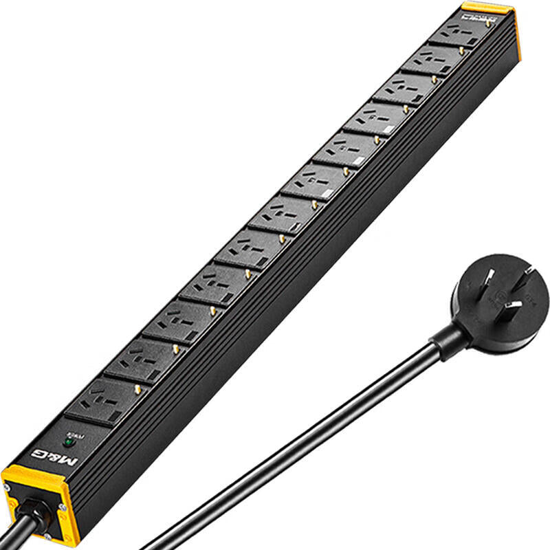 Breakthrough (M&G) PDU cabinet socket plug strip plug strip high power plug strip 12-bit 10A self-locking vertical installation top line right installation TJ-27; 07TG131203