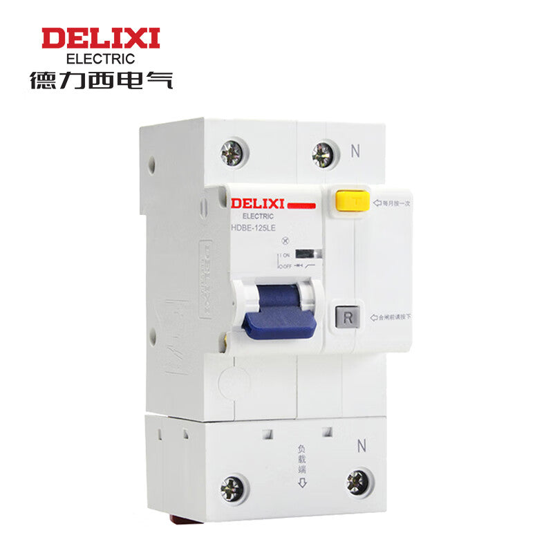 Delixi HDBE-125LE 1P+N D63A 10KA 100mA Circuit Breaker