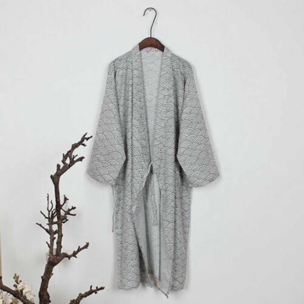 2020 Fashion Bathrobe Casual Cotton Home Kimono Long Sleepwear Lounge wear