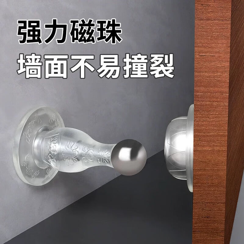 Murata Inafu silicone door catcher, no drilling required, door bumper, anti-collision pad, door top suction device, household anti-collision artifact, strong magnetic transparent