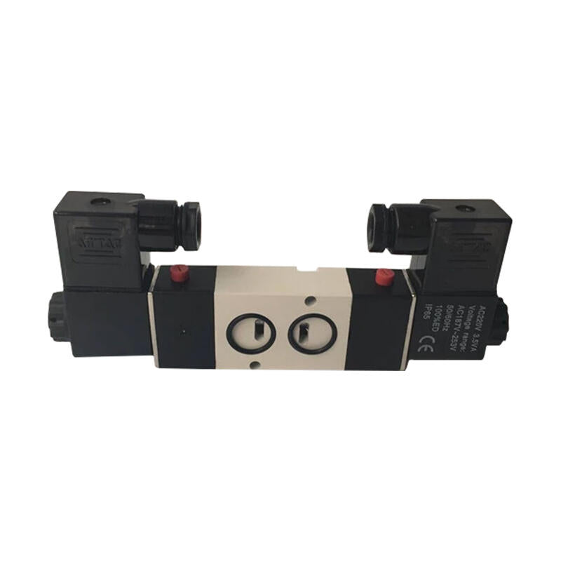 AirTAC NAMUR specification internal pilot solenoid valve, 2-position 5-way, double solenoid, DIN socket type; 4M22008F
