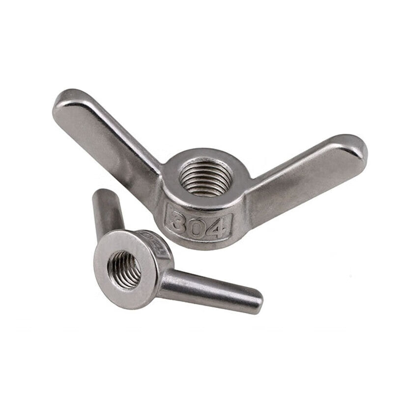Winstein 304 Stainless Steel Irregular Shaped Hand-Tightening Nut M8 Large Ear Wing Nut Cracker Nut WSX99