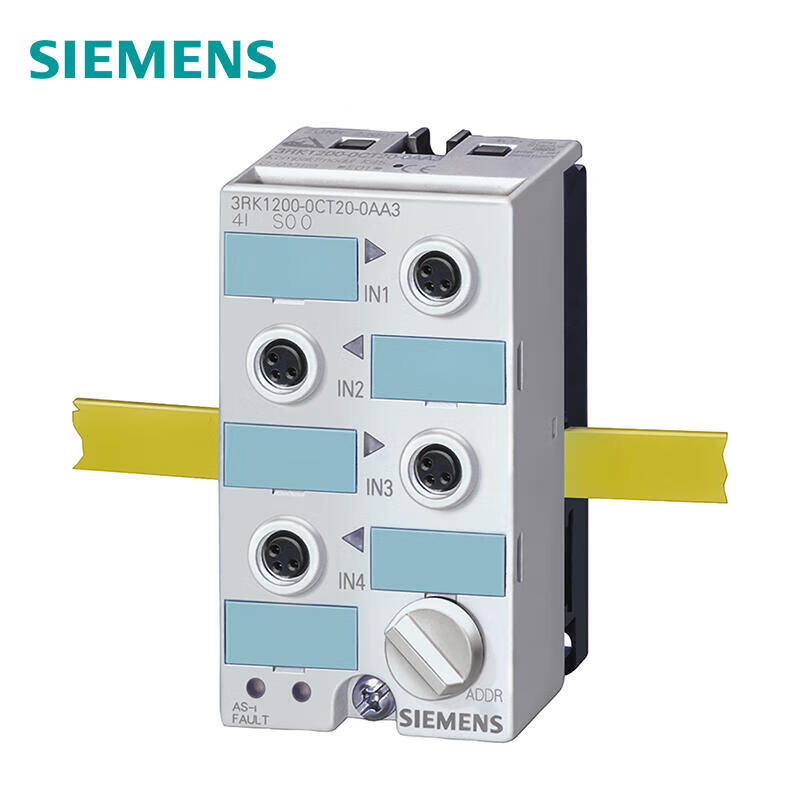 Siemens AS-i compact module K45 digital A/B slave, 4DI, IP67 4 inputs, 4 M8 interfaces Bolt type Mounting plate 3RK1901-2EA00 or 3RK1901-2DA00 must be ordered separately; 3RK22000CT200AA3