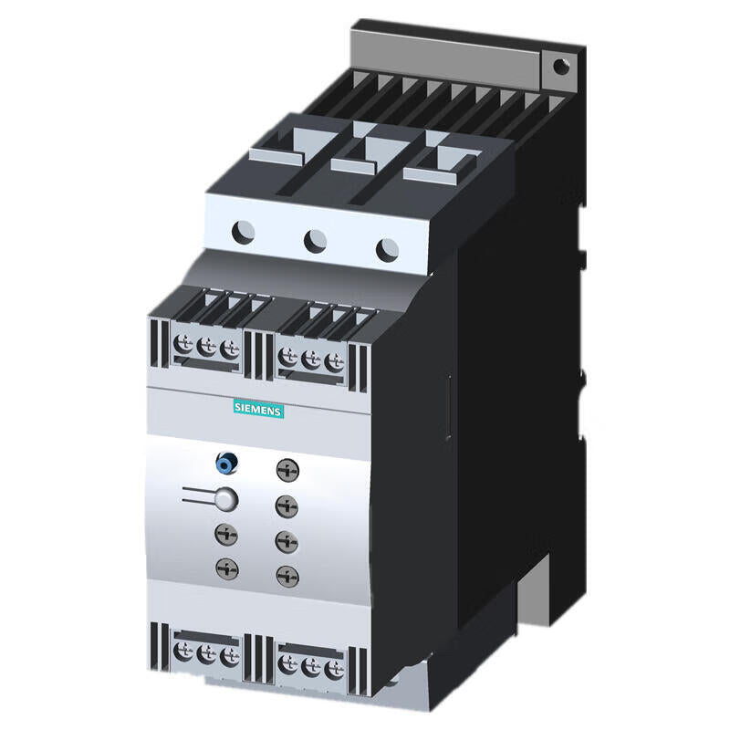 Siemens soft starter S3 106A, 55kW/400V, 200-480VAC, 110-230VAC/DC screw terminal; 3RW40471BB14