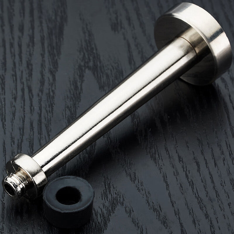 12cm black rubber doorstop/blocker for bathroom doors.