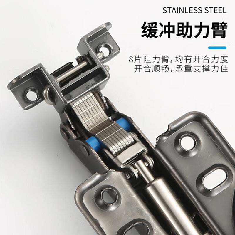 Jin Gu Lao Hinges for Cabinet Doors, Aluminum Alloy Frame Doors, Glass Aluminum Frame Display Cabinets, Bookcases, and Aircraft Spring Door Hinges (with Screws), Half-Cover, Medium Bend KBT-86