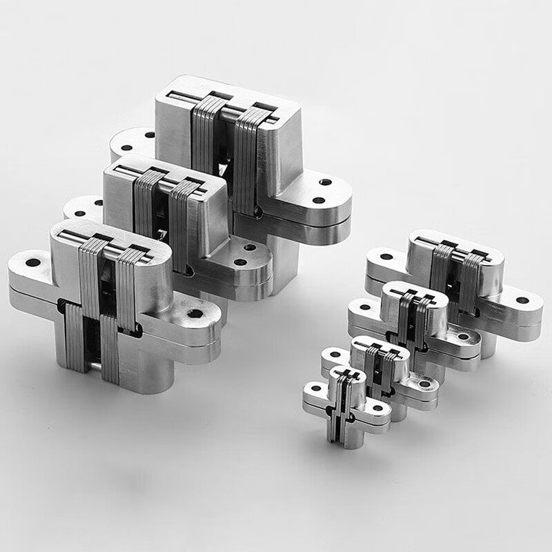 Deqi Stainless Steel Concealed Cross Hinge, Folding Hinge, Security Door/Cabinet Door Hinge, Size 6 (13*60)