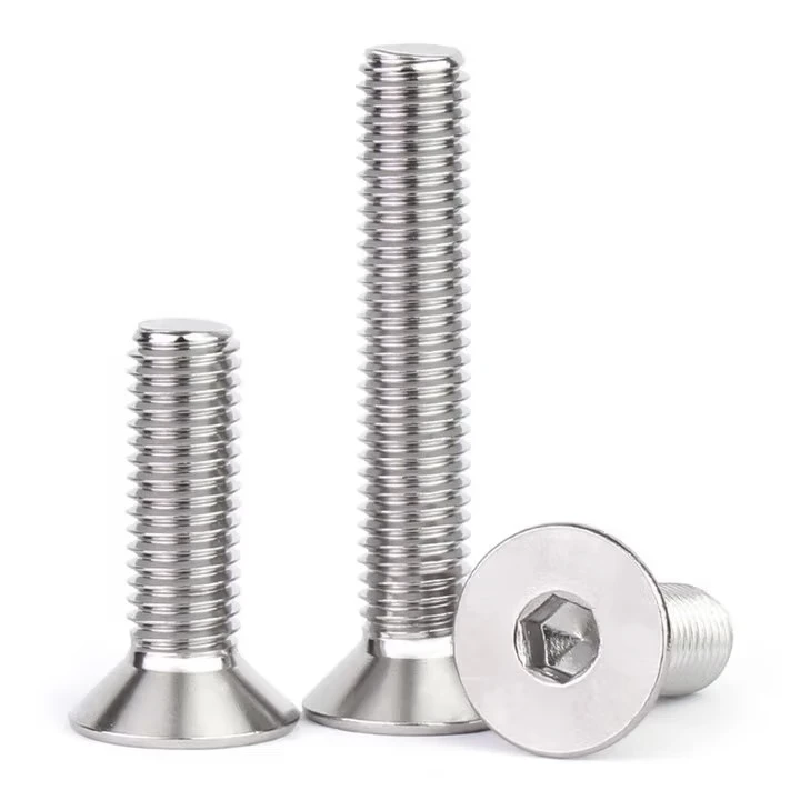 Yonglishang Stainless Steel Flat Head Hex Socket Head Screws, 304 Countersunk Head Hex Socket Screws, 8*60 (10 pieces)