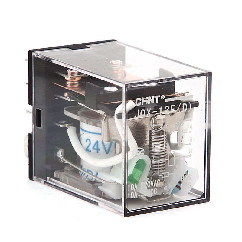 Chint (CHNT) JQX-13F/2Z-CA-DC12V--CZT08A-02 малое промежуточное реле шириной 8 футов (реле + основание/без света)