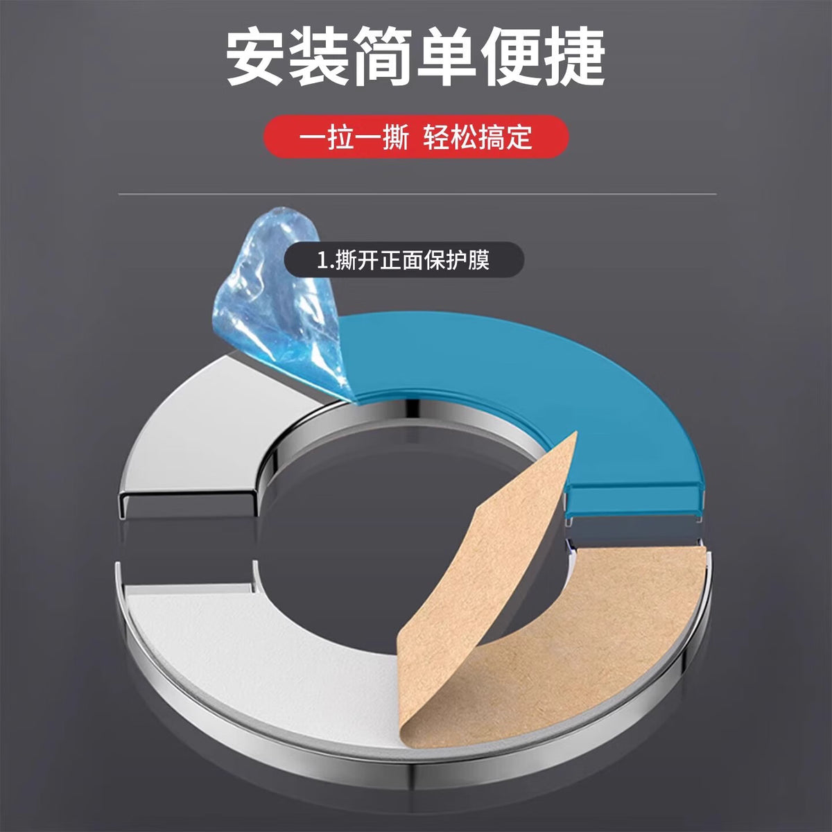 Taims Gas Water Heater Exhaust Pipe Cover, Decorative Cover, Natural Gas Pipe Stainless Steel Angle Valve Hole Cover, Exhaust Pipe, Water Pipe Cover - 6.1cm Hole - 1 Piece