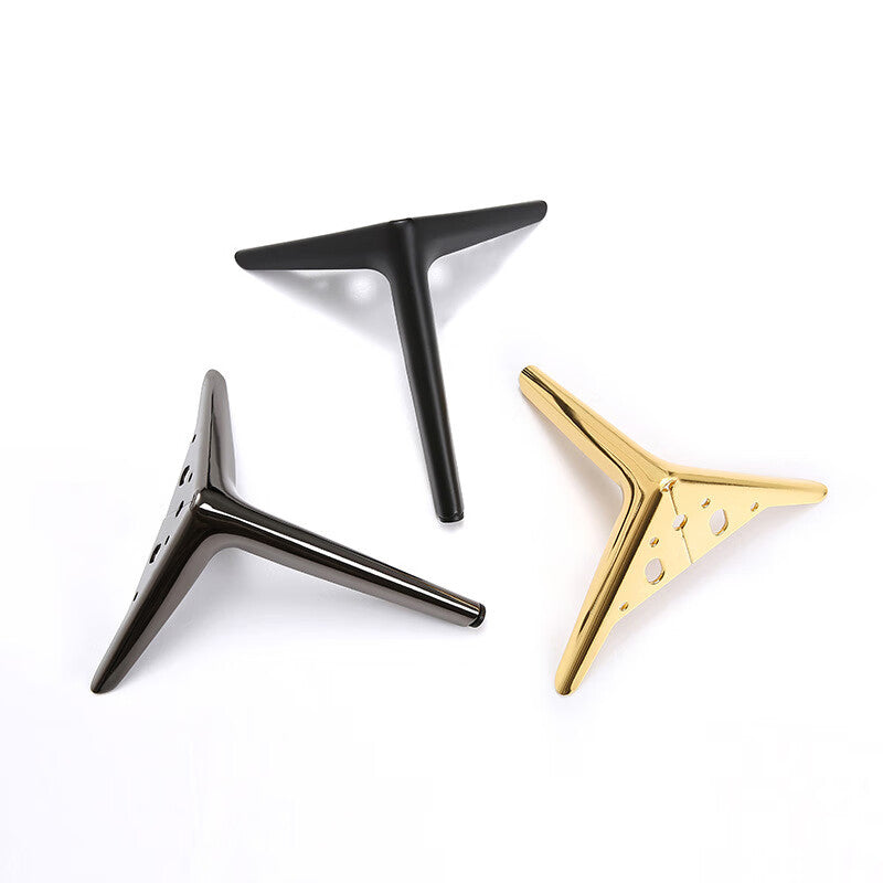 Deqi Metal Furniture Legs, Luxury Sofa Legs, Bed Legs, TV Stand Legs, Coffee Table Legs, Bedside Table Support Legs, 18CM - Matte Black