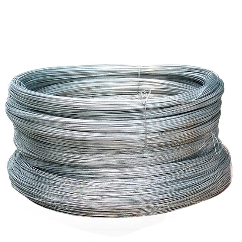 Haisdike HK-358 Industrial Galvanized Iron Wire, Rust-proof Electroplating, Construction Wire, No. 8 (1KG), 4mm thick, approximately 10 meters long.