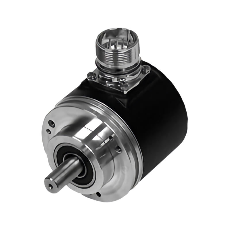Pepperl+Fuchs solid shaft absolute encoder, push-pull, M12 connector, M23 connector, outer diameter φ58mm, shaft diameter φ6mm, RS422; ENA58IL-S06SA5-1212SG1-RAA