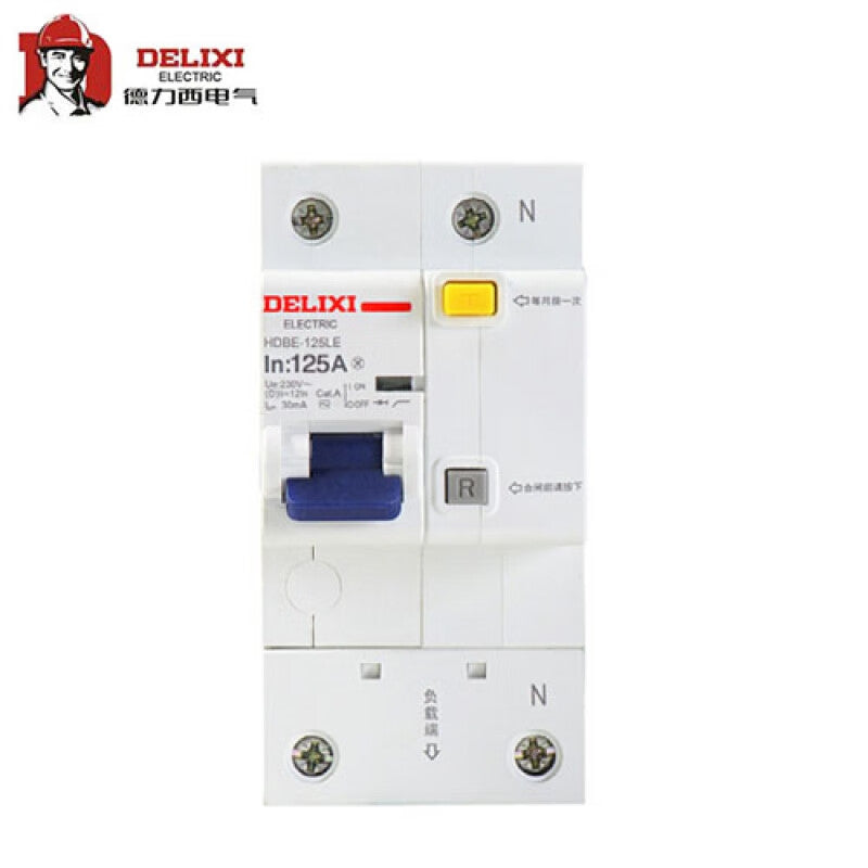 Delixi Electric HDBE-125LE Circuit Breaker 63A 1P+N D Type