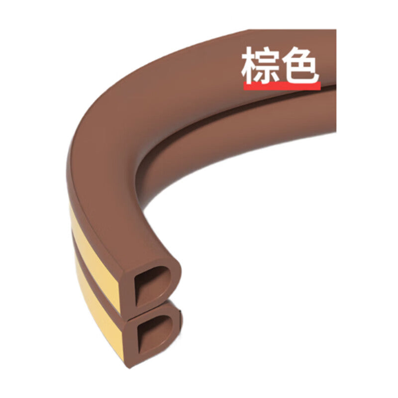 Duo sealing strip, sound insulation strip, door seam sealing strip, door sticker, anti-collision strip, wooden door frame, door and window bottom (12 meters per pack)