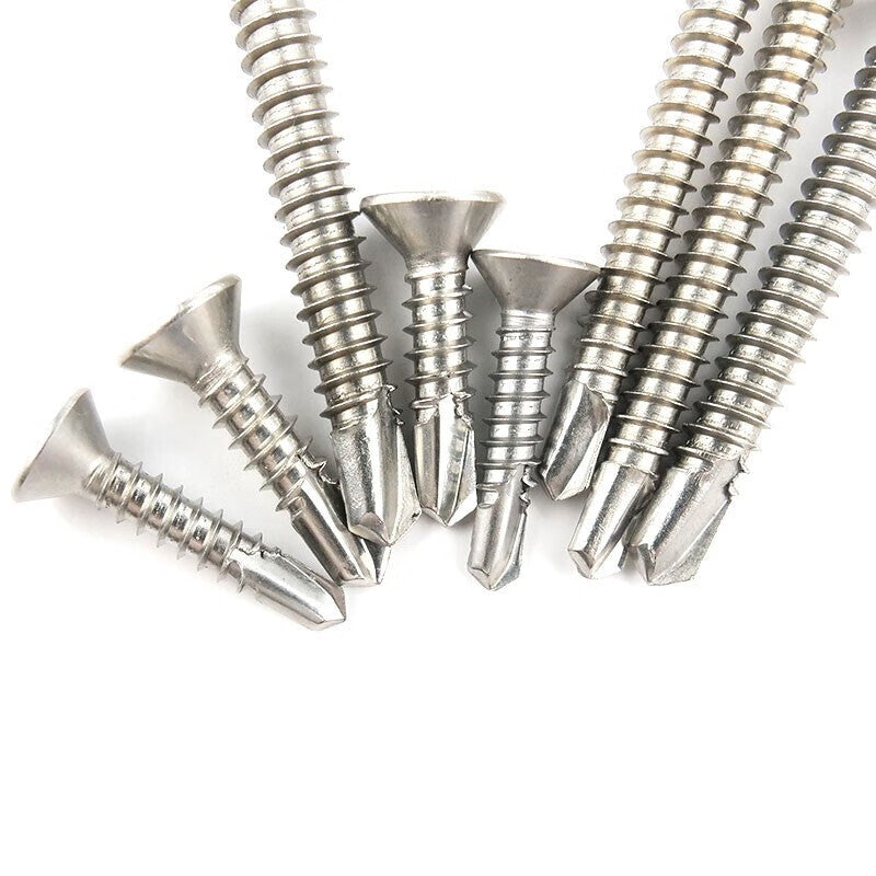 Zhongyuan Special Steel Stainless Steel Phillips Head Self-Drilling Screws, Countersunk Phillips Head Dovetail Self-Tapping Screws, 4.2*38, One Price.