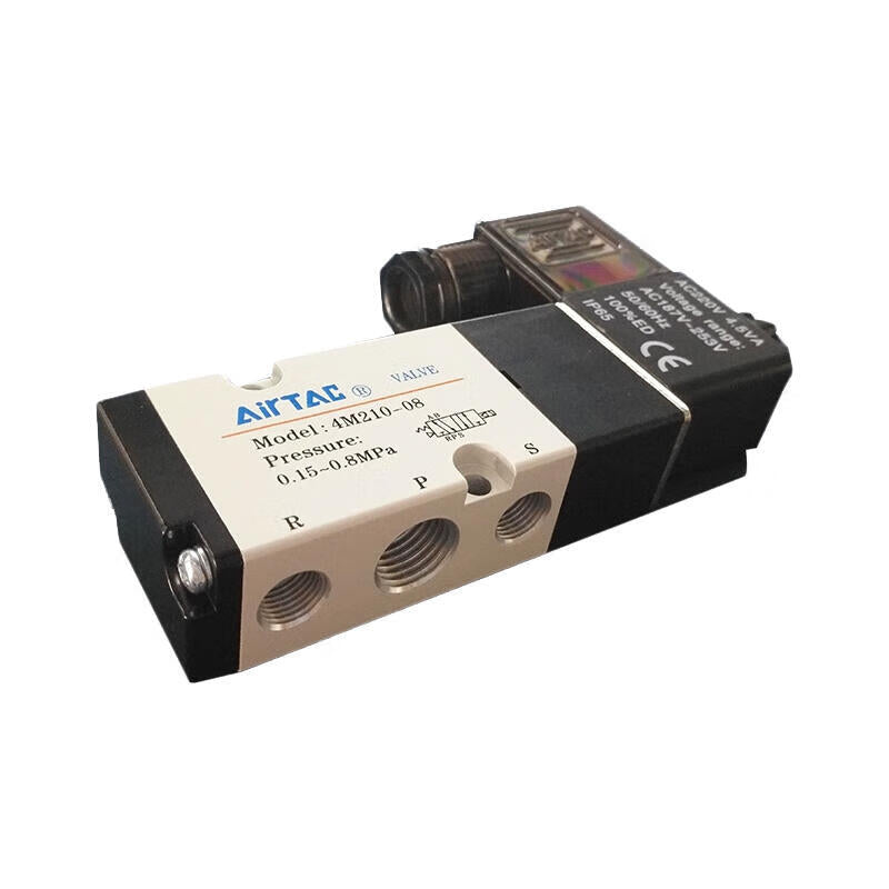 AirTAC NAMUR specification internal pilot solenoid valve, 2-position 5-way, single solenoid, DIN socket; 4M21006F