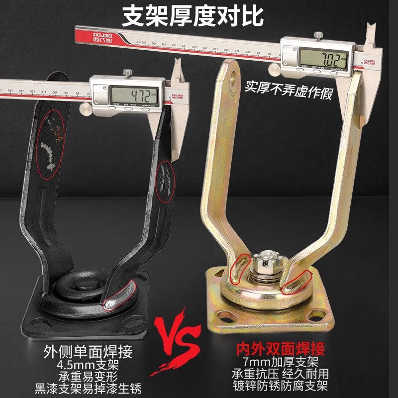 Tanzu black rubber casters, quiet, inflatable, wear-resistant, smooth, and durable. A complete collection of 8-inch extra-thick brake casters for handcarts.