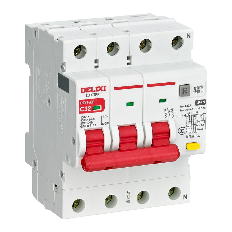 Delixi Dengfeng DZ47vLE 32A 3P+NC Leakage Circuit Breaker