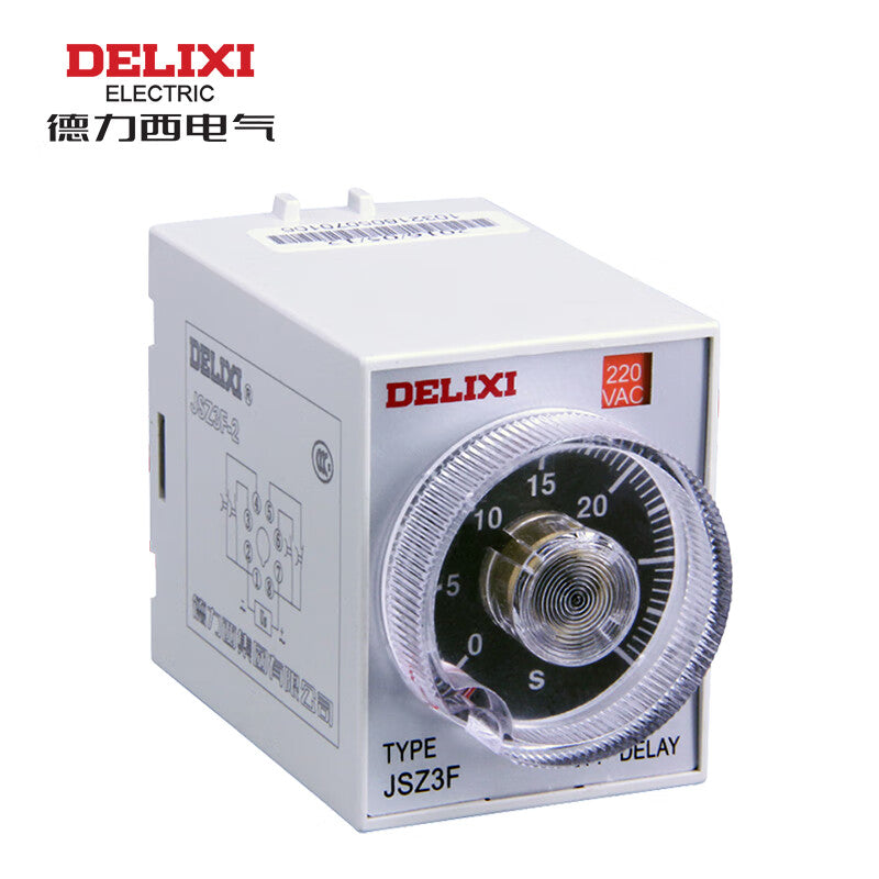 Delixi JSZ3F 3A 220VAC Time Relay 1s-30s Power Off Delay