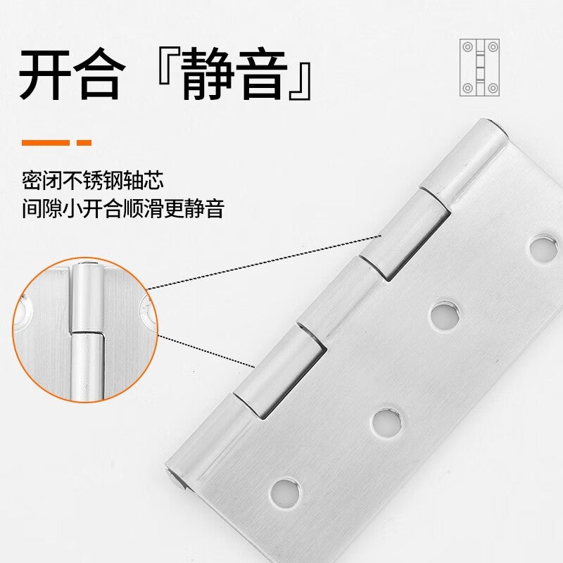 Shouli stainless steel hinges, small hinges for doors, windows, cabinets, and bedroom doors, 3.5-inch, 3-inch, and 4-inch, with 4 screws per pack.
