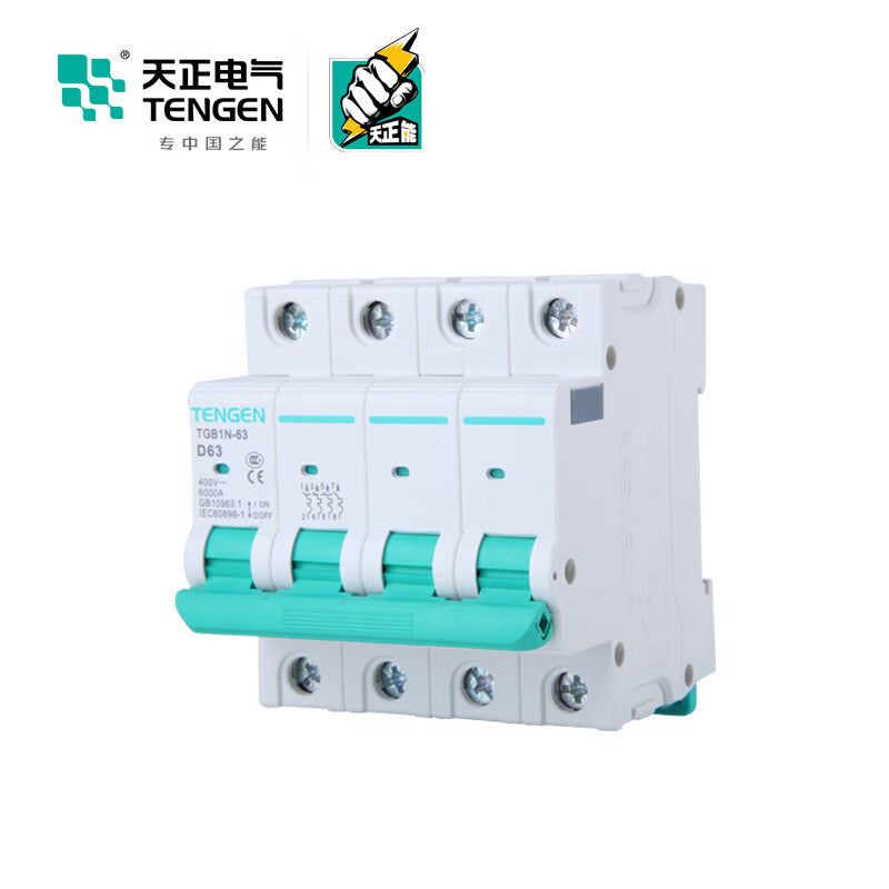 Tianzheng Electric Air Switch TGB1N 4P D 6A 6KA 335012800801 Miniature Circuit Breaker