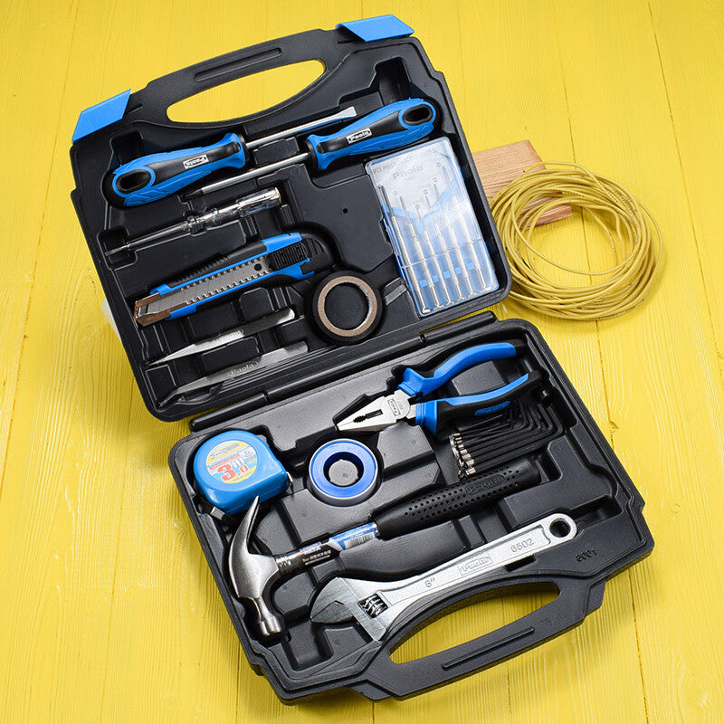 Paola Tool Box Set 26-Piece Electrical Woodworking Tool Set Includes Screwdriver Wrench Hammer Hexagon 8001