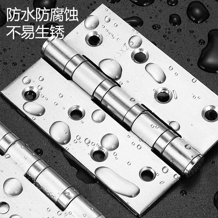 BERRYLION stainless steel hinges for folding wooden doors and room doors, with bearings, 4-inch stainless steel (4*3*2.5) for casement opening.