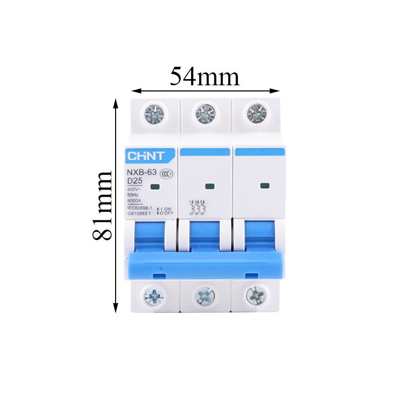 Chint (CHNT) air switch small circuit breaker air switch NXB-63 3P D25