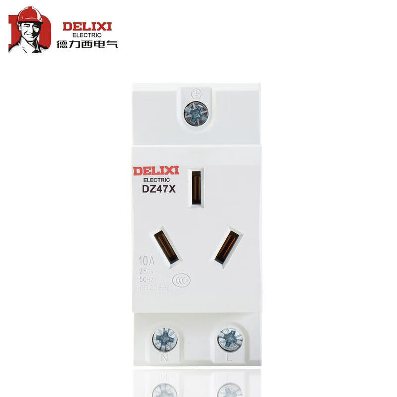 Delixi Electric modular socket; DZ47X single-phase two-pole with grounding 10A