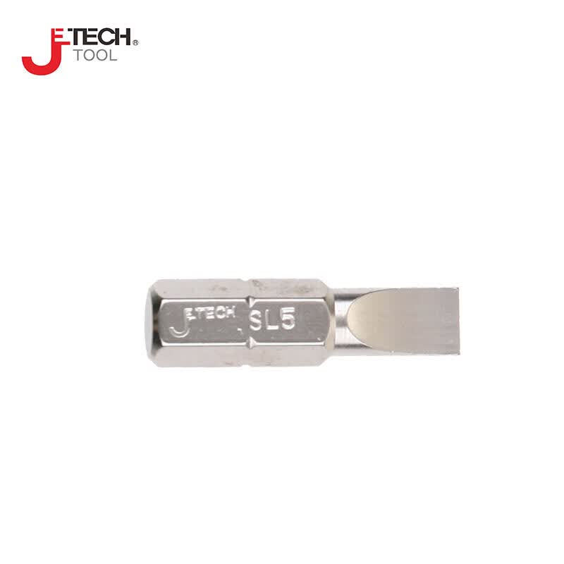 Jetech SL6-100 flathead single-head screwdriver head, 6mm diameter, 100mm length.