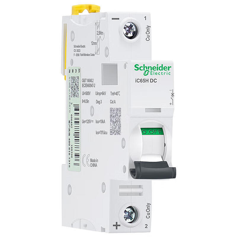 Schneider Electric Mini DC Circuit Breaker; Acti9 iC65H DC 1P C 6A MCB