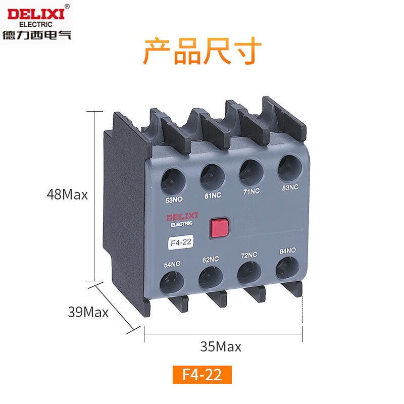 Delixi Electric AC contactor accessory top auxiliary contact; F4-31