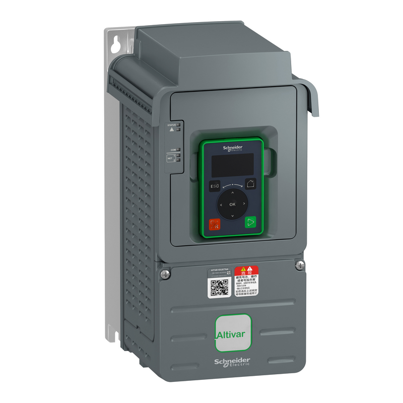 Schneider Electric inverter 3P 380~415V,EMC,integrated panel;ATV610U07N4