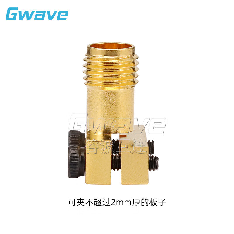 Gwave millimeter-wave RF two-hole flange connector with 9.5mm hole pitch, straight through to PCB board, DC-40G 2.92-KHD23 (1 piece)