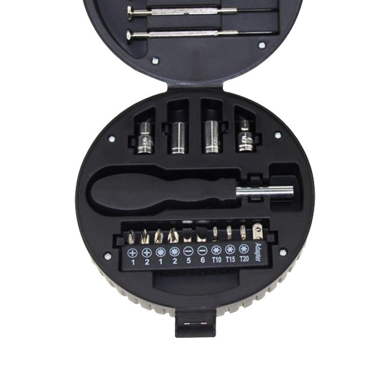 Paola 20-Piece Tool Gift Set: Small Tire Box, Cross Flathead Screwdriver, Socket Wrench, Utility Knife Set (8630, Customizable LOGO)